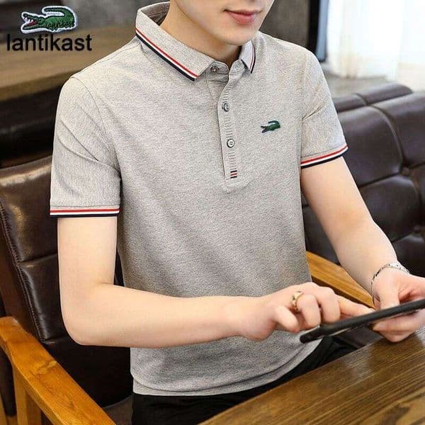 Noble Crocodile Polo Shirt Short Sleeve Summer Solid Color T-Shirt Turn-Down Collar designer handbag Cotton Loose Top Plus Size Men's Fashion