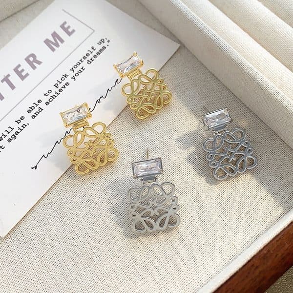 Designer Earrings Gold Earrings Brand Charming Women Love Gift Crystal Pearl Earrings Jewelry Accessories