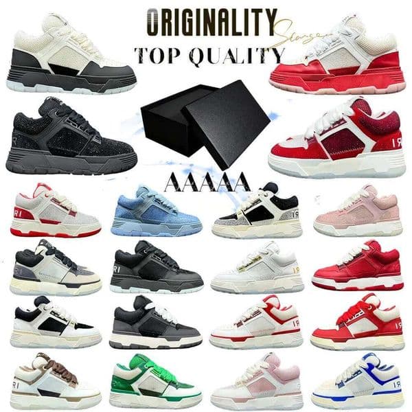 Top Quality Designers MA1 fashion Casual MA2 leather Sneakers men women Platform Low top lacing shoes Black and white green powder Trainers with box