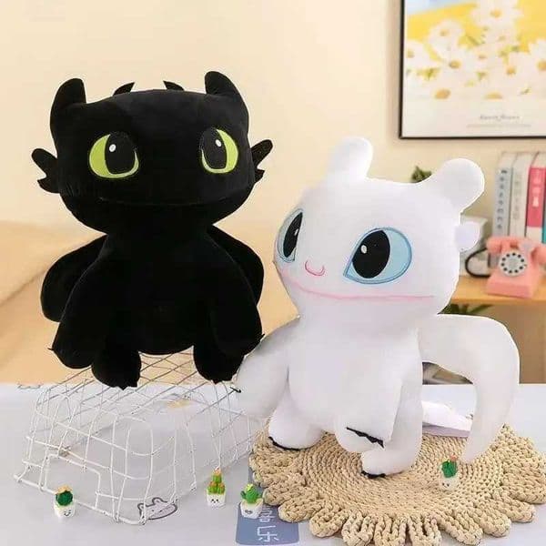 Cute Toothless Stuffed Cushion Light Fury Dragon Plush Cushion Cartoon Action Dolls Night Furia Throw Pillow Home Decoration W251113
