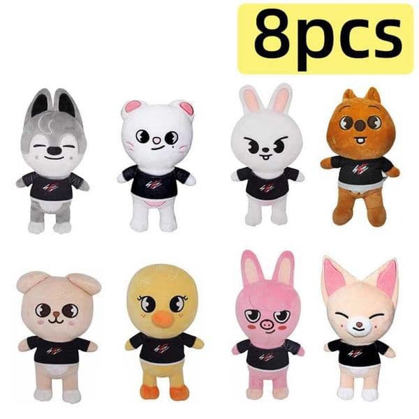 18 styles Skzoo Keychain Plush Kawaii Skzoo Keychain Stay Plush Cartoon Stuffed Animal Doll Kawaii Toys Room Decor Children Gift W251113