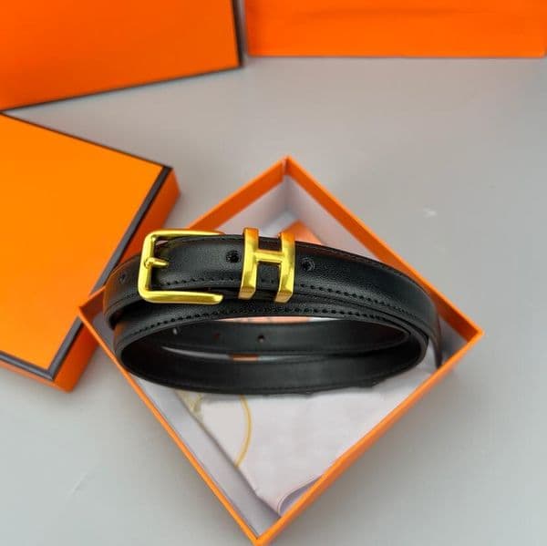 Luxury carriage brand Fashion Designer women's belt 2.0 Slim fit version dress trench coat belts genuine brand H letter leather belt with box Best Christmas Gift