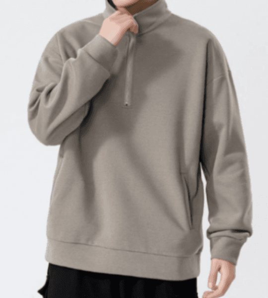 259 Turtleneck Sweatshirt for Men Autumn and Winter Thickened Loose Trendy Solid