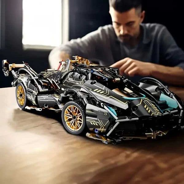 1690 Pieces Green Racing Building Block Toys Abs Materials Manual Toy Building Blocks Assembly Home Furnishings Office Desktop Furnishings W251028