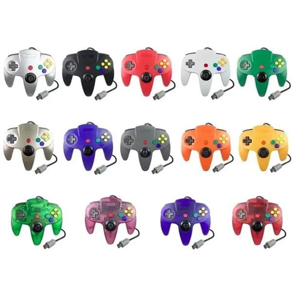 N64 Controller Wired Game Controllers 64-bit Gamepad Joystick for PC N64 Console Video Game System 14 Colors