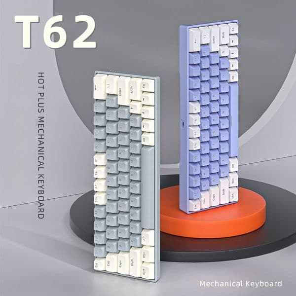 T62 hybrid light wired mechanical keyboard customized hot-swap green and red axle game e-sports small keyboard