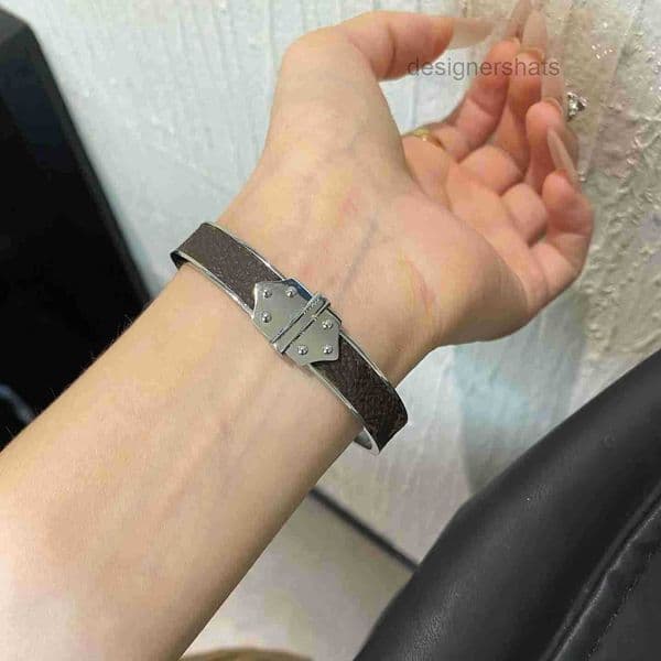 Bangles Gold - Toned Bangle With Patterned Leather And Metal Buckle Detail Delicate Daily u0026 Stylish Jewelry Gift For Her High - Quality And Trendy Accessory