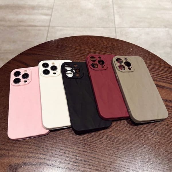 Wrinkle Texture Anti-fall Soft Case for iPhone X.XS.XR.11.12.13.14.15.16.17 Pro Max