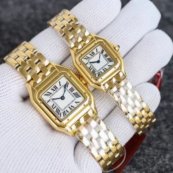 Fashion Luxury watch womens reloj para mujer tank watches for women mechanical Diamond Rose Gold Platinum rectangle watch stainless steel ladies elegant gift