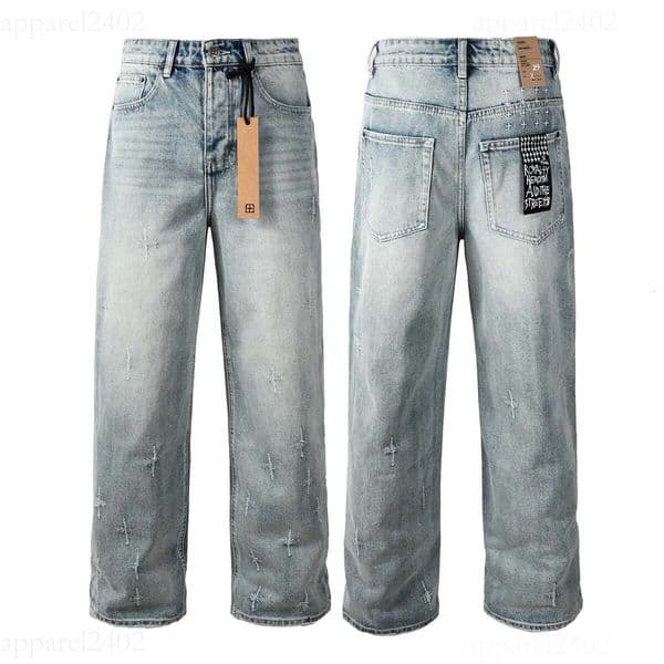 Ksubi Jeans Designer Men Jeans Mens Pants Brand Baggy Womens Retro Casual Hip Hop Streetwear Designers Joggers Pant Hole Black Skinny Slim Ksubi Jeans Woman c7f