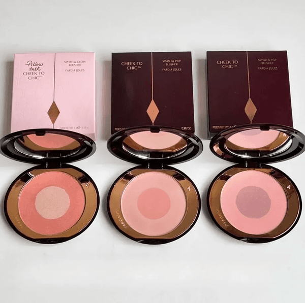 Makeup Blush 8g Face Cheek Chic Swish Glow Blusher Pilow Talk First Love Sex On Fire 3 Colors Face Pressed Powder Palette Beauty Cosmetics Top Quality