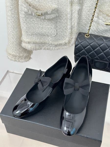 10A Top Designer Women's Luxury Evening Shoes Patent Leather Bow Mary Jane High Heels Fashion Platform Heels with Box