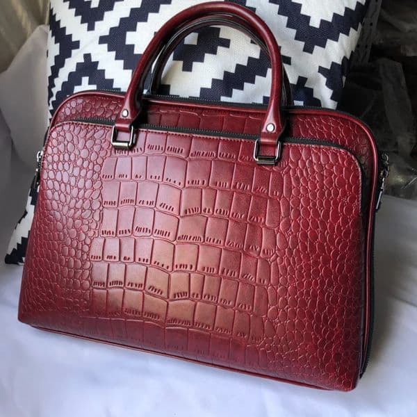 Motaora Womens Leather Briefcase For 14-inch Laptops Women Professional Business Shoulder Bag Fashion Solid Handbags 251113