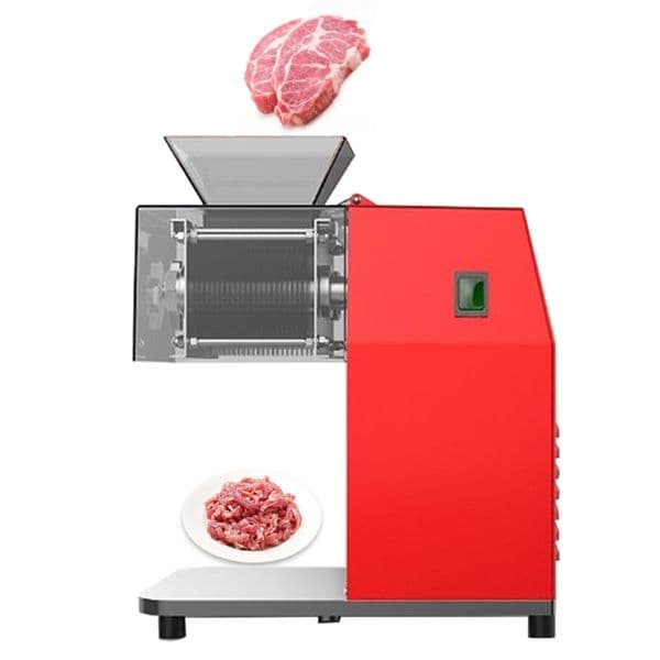 Red Household Meat Slicer Desktop Electric Meat Cutting Machine For Shredding Slicing