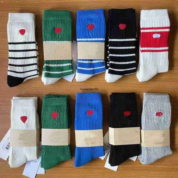 Athletic Socks Mens Socks mens classic embroidered high tube paris style cotton autumn and winter towel bottom women socks for men stockings