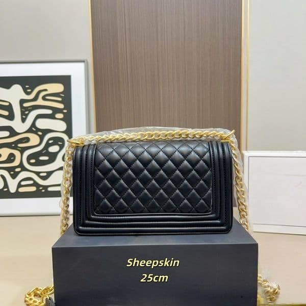 luxury flap bag shoulder bag chain bag purse sheepskin/caviar leather classic crossbody bag designer women bag purses cross body 25cm
