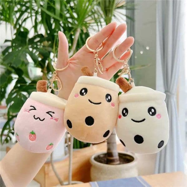 Kawaii keychain plush keychain toy bubble tea stuffed animal cute food milk tea soft toy room decoration pillow gift Peluche X250415