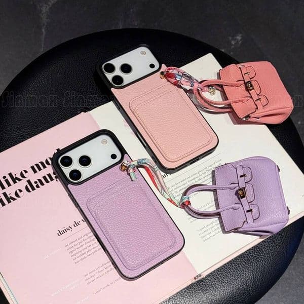 in 1 Card Pocket Phone Case for iPhone 17 Air 16 15 Plus 14 13 12 11 Max X Xs Xr 8 7 Leather Airpods 2 3 Pro Storage Cover