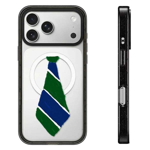 Colorf Plaid Acrylic Black Border Magnetic Case Cpatible with IPhone 17 16 15 14 13 12 Pro Max 17 Air H251115