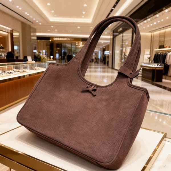 Woman Frosted Tote Bag Suede Handbag Designer Bag Plain Shoulder Bags Shopping Totes Handbags 10A