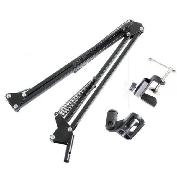 NB -35 Extendable Recording Microphone Stand Suspension Boom Scissor Arm Holder with Microphone Clip Table Mounting Clamp