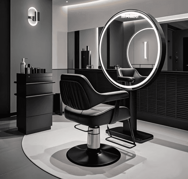 Modern Hair Salon Special Dual-View Barber's Mirror Versatile Wall and Table Standing Option