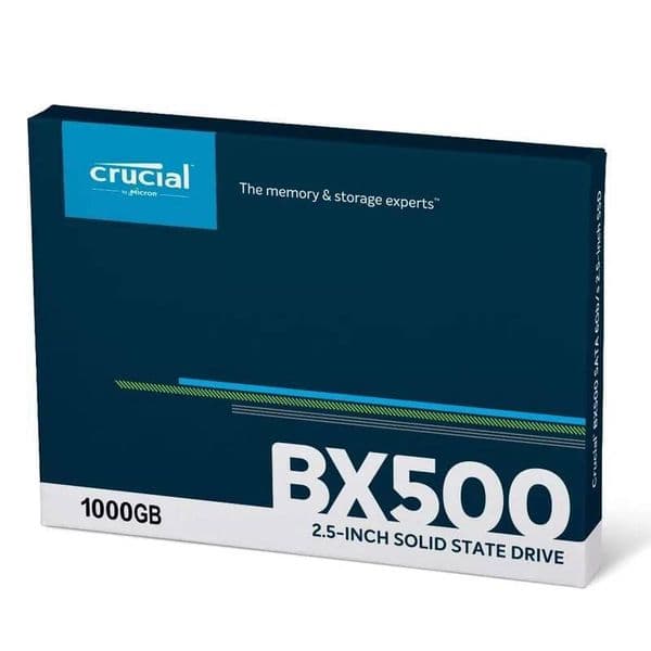Crucial BX500 1TB 3D NAND SATA 25-Inch Internal SSD up to 540MB/s -Solid State Drive for PC and Laptop