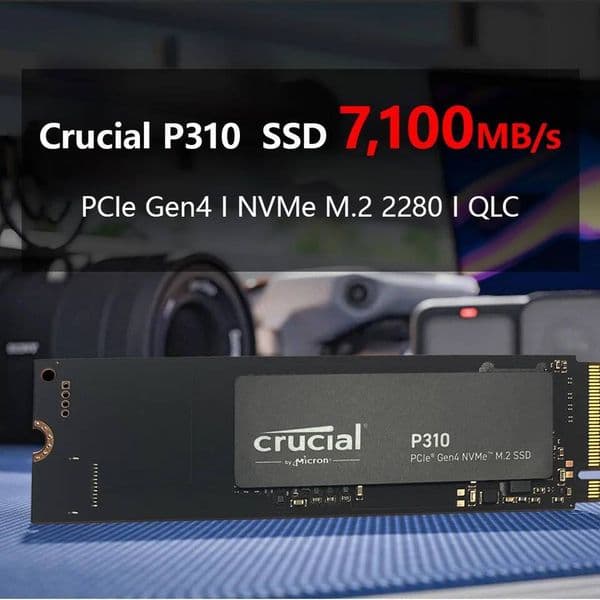 Crucial P310 1TB 2280 PCIe Gen4 3D NAND NVMe M2 SSD Up to 7100 MB/s Internal Solid State Drive PC OEM Pack