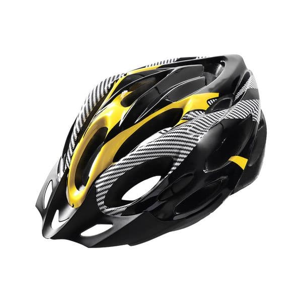 Carbon Fiber Texture Split Mountain Bike Ventilated Breathable Helmet Cycling Gear