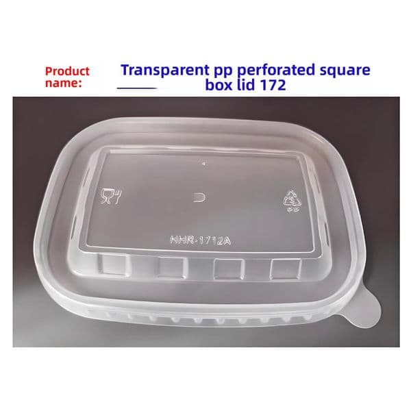 Disposable 172PP Square Rectangular Fast Food Lunch Fresh-Keeping Sealing Lid Takeout Box