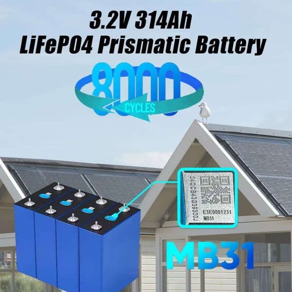 Grade A Lifepo4 314AH 330AH Battery 12V 24V 48V Rechargeable Batteries MB31 New V3 Version Teminal Solar RV EV