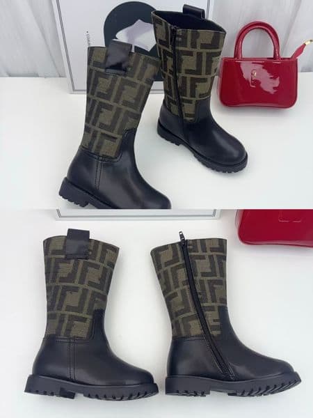 Kids Boots knee-high Boot Designer Children Shoes Winter Classic outdoor recreation Boys Girls Kid fleece-lined Booties printed pattern EUR 26-35