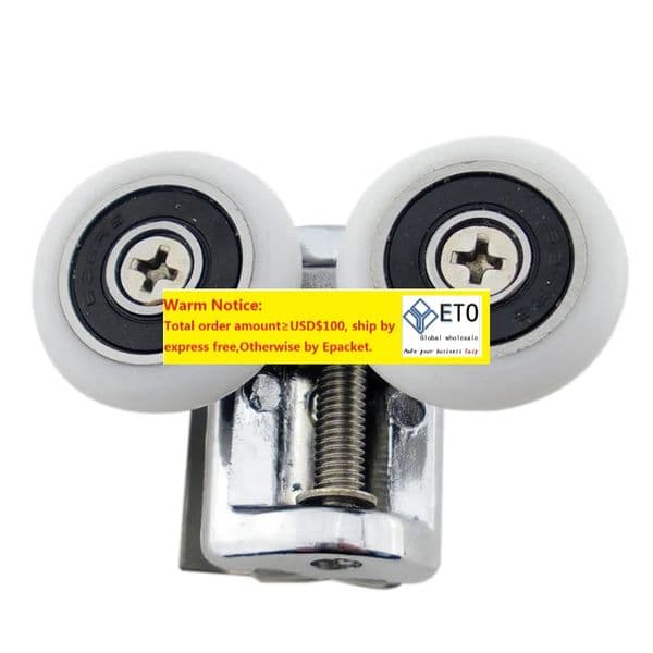 Circular Shower Room Roller energy saving Ultra-quiet Wooden Sliding Glass Door Window Pulley Hanging Rail Track Nylon Wheel hardware ZZ