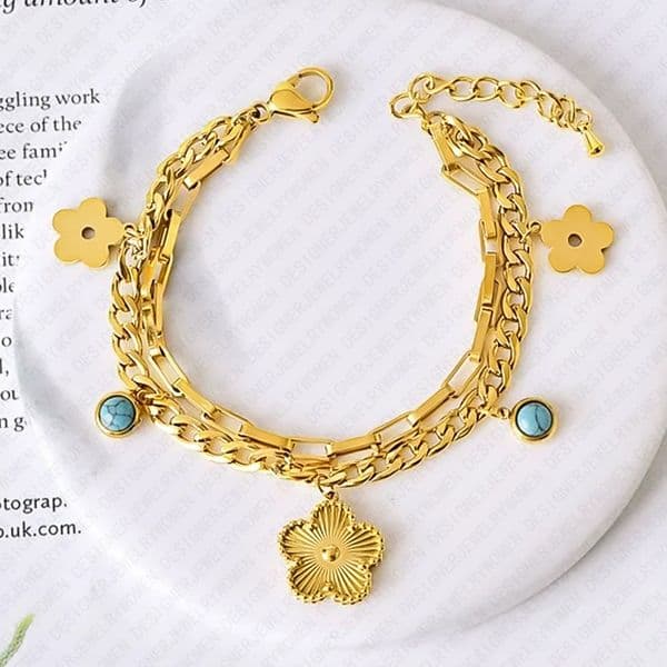 Designer Bracelet Bracelet for Women Shell Butterfly Bangle Pendant Chain Flower Bangles Luxury Jewlery Elegant Timeless Gift