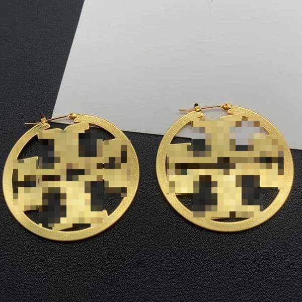 Elegant Large Circles Dangle Earrings with Brass Finish Stylish Accessories for Her