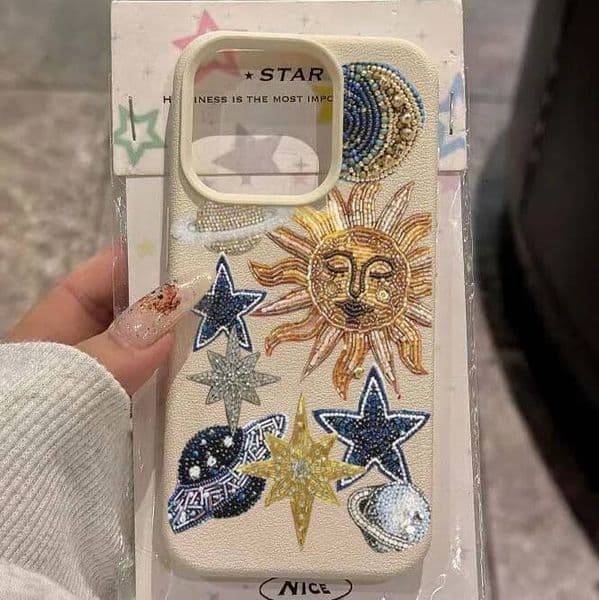 17 16 15 14 13 12 11 Pro Max Case Mosaic Print Of Spaceships Stars Lichee Pattern Cover For iPhone XS X XR 16e Fundas