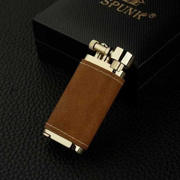 Fashionable tilted flame tube metal grinding wheel inflatable lamp tube special mens gift cigar accessories W250418