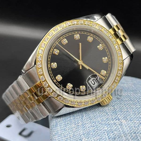 New Luxurious diamond watches for men and women, 36/41 mm stainless steel with luminous display, romantic couple's watch