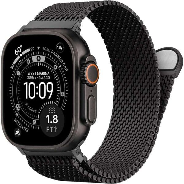 Milanese Loop Apple Watch 3/2 Band 49mm 46mm 45mm 44mm 42mm Men Women,Magnetic Buckle Strap Stainless Steel Mesh Metal Bands for iWatch Ultra 3/2/1 Series 11 10