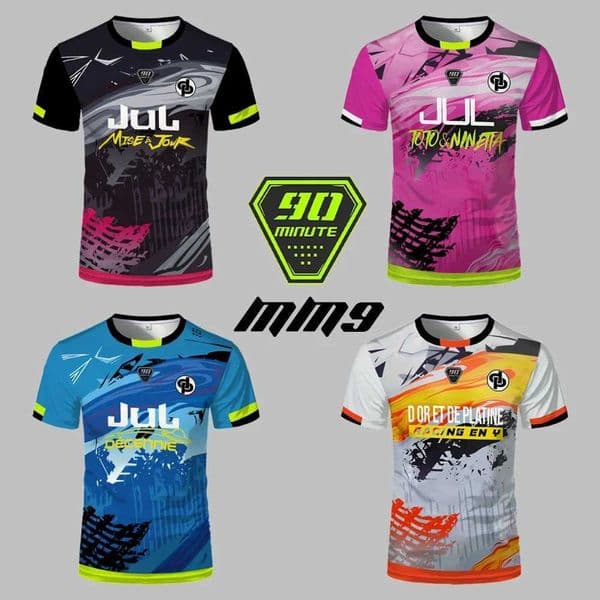 90 Minutes Series MM9 JUL Football Shirt Mens Summer Outdoor Sports Quick drying Jersey Oversized Training T shirt T251118