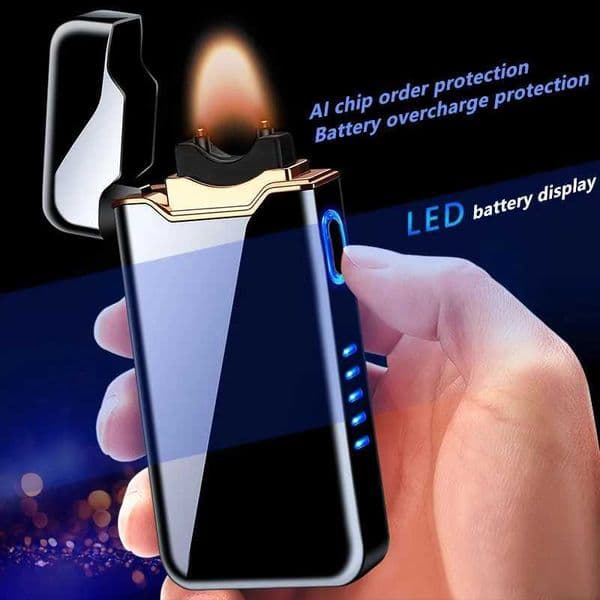 Cool Fashion Pulse Arc Metal USB Charging Light Battery Display Cigar Ignition Tool Mens Gift Cool Gift W250418
