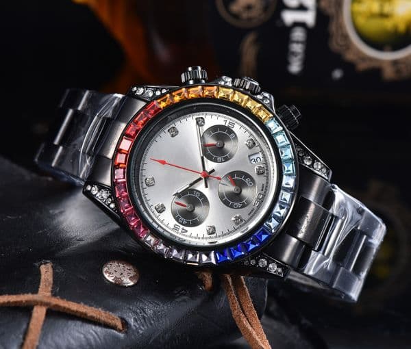 Mens DAYity TONASity Automatic quartz Movement watch multifunction Wristwatch Designers Men Watches Stainless Steel Strap Gold Wristwatches Montre de luxe #326