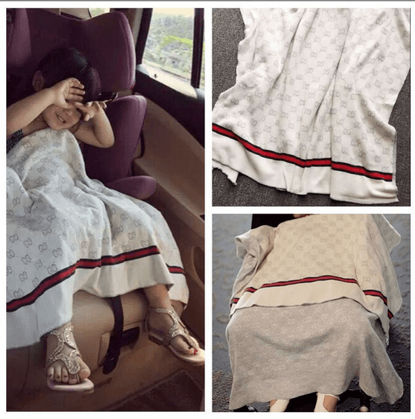 Baby Cotton Blanket Children Boy Girl Knitted Jacquard Designer Car Air Conditioner Blanket Mattress Carriage Hug Quilt Swaddling 087