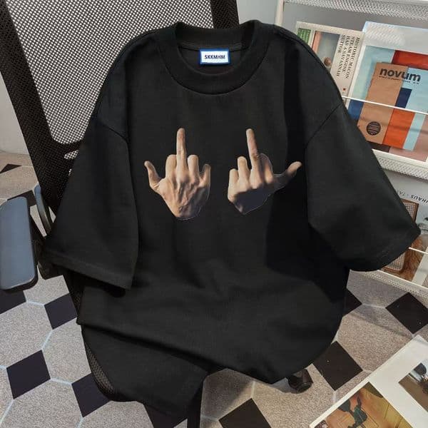 Advanced Jacquard T-shirt men's fashion brand summer plus size heavy short sleeve American high street five and a half sleeves.#07155