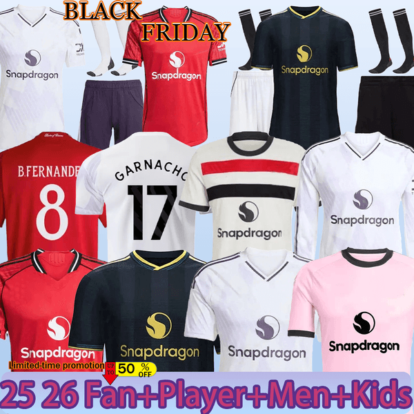 25 26 MAN CUNHA Soccer Jersey AMAD SESKO MAINOO MOUNT ZIRKZEE unted football shirt MARTINEZ FERNANDES UNTED player fan MBEUMO Kids Child kit Long short Sleeve jerseys