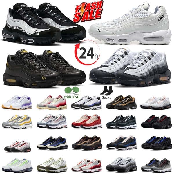Free delivery designer 95 95s Running Shoes Mens Women Reversal Neon Hyper Turquoise Triple Black White Greedy Volt Women Mens Trainers 36-46