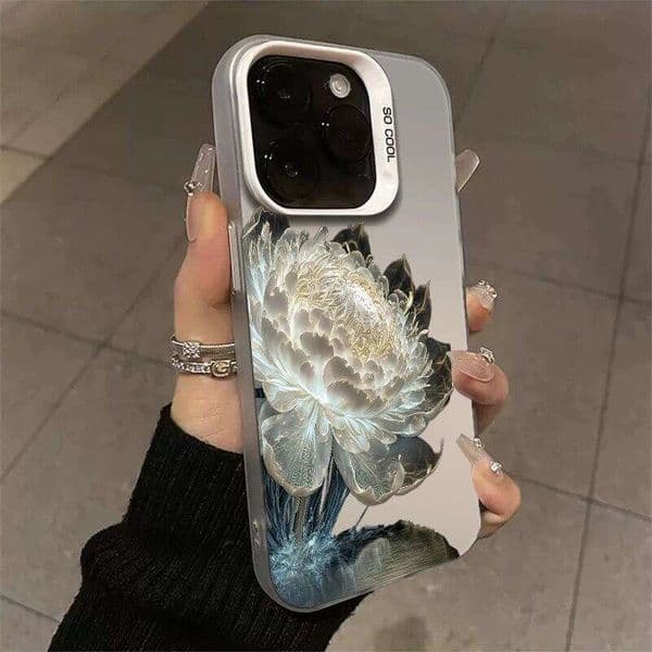White Lotus is suitable for Apple 16promax phone case 15plus/14pro high-end 13/12 frosted 11X