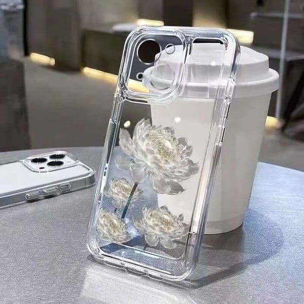 White Lotus is suitable for Apple 16 phone case, iPhone 15 Promax silicone 13/12/11 all inclusive anti fall XR