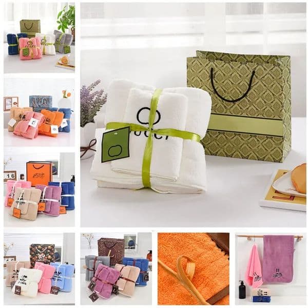 Top European designer comfortable portable adult and children's bath letter printed beach absorbent towels, wholesale towel set, towels