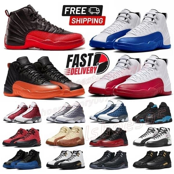 designer 12 shoes Basketball Shoes mens shoes 12s Blueberry Cherry Field Purple Reverse Flu Game Royal Mens Trainers Sport sneakers B3Xv